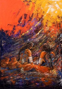 Harji Lal, 24 x 36, Acrylic On Canvas, Figurative Painting, AC-HAR-002